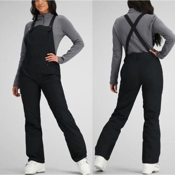 Obermeyer Women’s Malta Bib Overalls Black Waterproof Insulated Snow Ski Size 10 - Picture 1 of 9